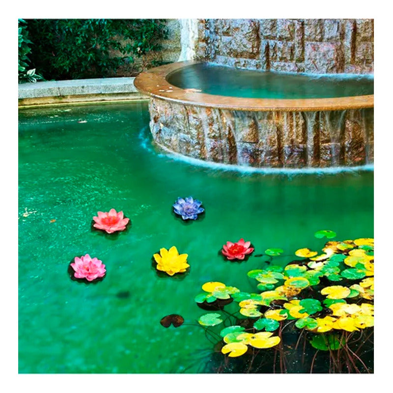 Flor De Loto Artificiales Loto Lirio Cojín Flotante