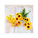 Girasol 22pcs Mini Girasol De Seda Artificial Flores  Amarillo