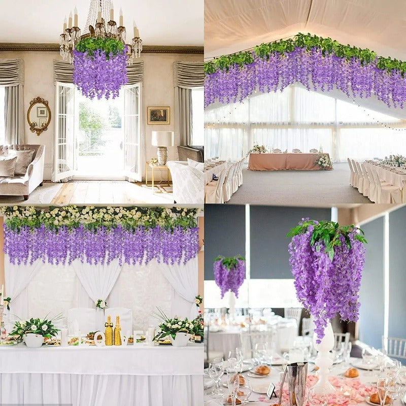 Pack De 12 Colgantes De Flores Artificiales Guirnaldas