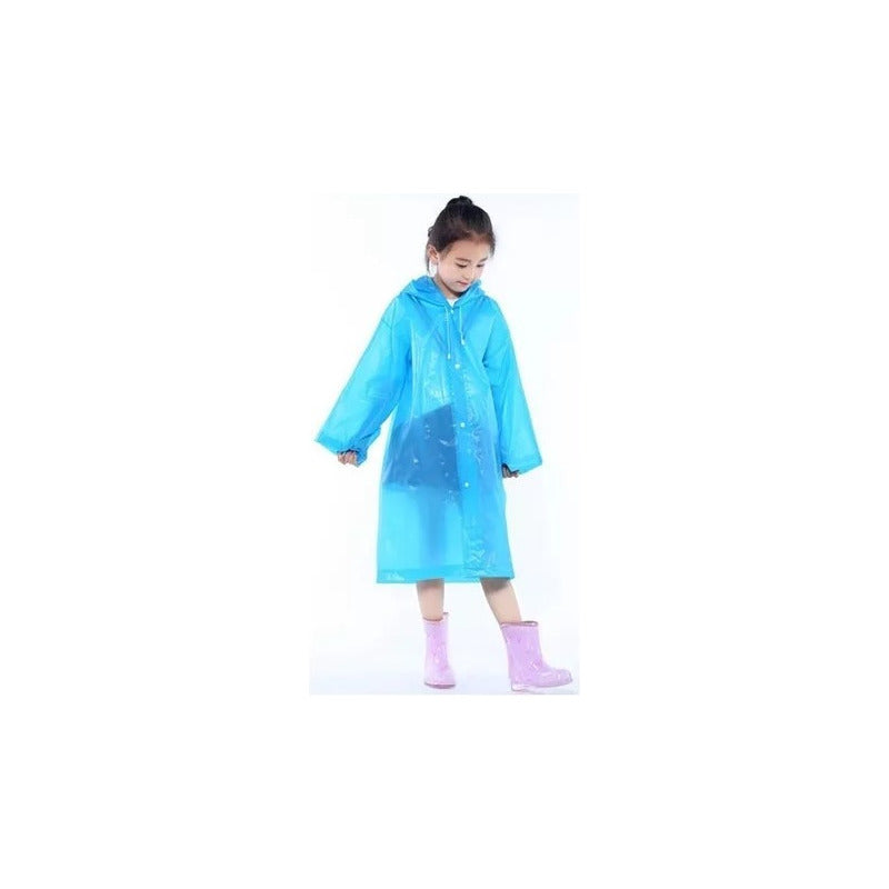 Capa Poncho Niño Impermeable Lluvia Viento Standar Gorro