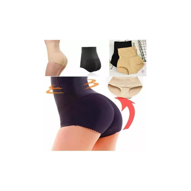 Calzón Relleno Levanta Glúteos Push Up Con Faja Para Abdomen