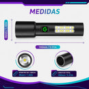 Linterna Portatil Theck Led Luz Blanca Roja Alcance 430m Blanco Negro