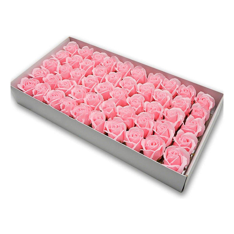 Pack 50 Und Rosas Artificiales A Base D Jabón Para Decorar