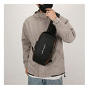 Bolsa De Moto Anti-robo Impermeable Bandolera Deportivo Color Negro/dorado Liso