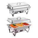 Chafer Buffet Banquete Rectangular 12lts Acero Inoxidable
