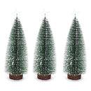 Pack De 12 Mini Pino Adorno Navidad Base De Madera