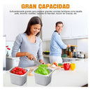 Pack 6 Bandeja Deposito Gastronomico Acero Inox 18x11x6 1/9
