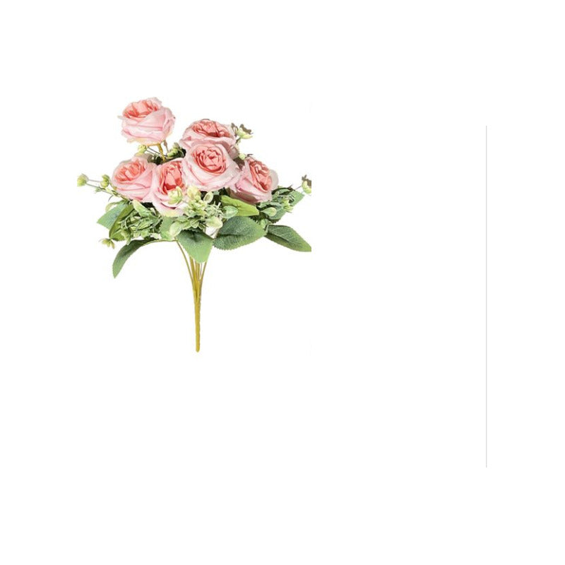 Rosas Peonias Artificiales Ramos Decoración Hogar Jarrones