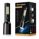 Linterna Portatil Theck Led Luz Blanca Roja Alcance 430m Blanco Negro