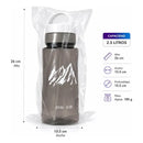 Botella Agua Theck 2.5 Litros Con Pajilla Reutilizable Sport Negro