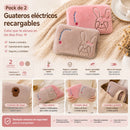 Pack De 2 Guateros Electricos De Conejos Calientes Conejitos