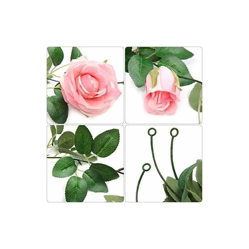 Enredaderas De Rosas Artificiales, De Rosas Rosada