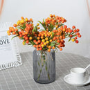 Bayas Ramas Flores Artificiales  Berry Tallos Frondoso