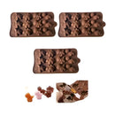 Pack De 6 Moldes De Silicona Surtidos Para Chocolate Marrón