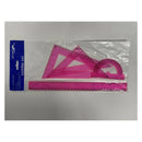 Set 4 Piezas Reglas Geométricas Colores Surtidos 20cm Surtidos
