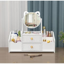 Organizador De Maquillaje Con Espejo Y Cajones Blanco