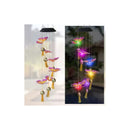 Campana De Viento De Luz Led Solar- Móvil De Viento Espiral Negro