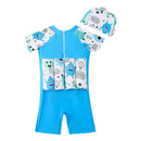 Traje De Baño Flotador Infantil Para Verano Color Azul Talla Xxl: 110-120cm (20-30kg) Estampado
