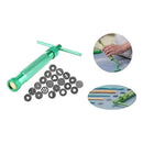 Set Extrusor Para Fondant 20 Discos Molde Acero Inoxidable Verde
