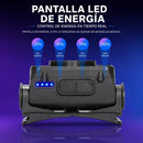Foco Cintillo Theck Cob Led Recargable Tipo C Para Camping Blanco Negro