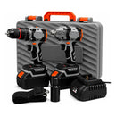 Kit Taladro Llave Impacto Theck 98v 2 Baterías 10ah Maletín