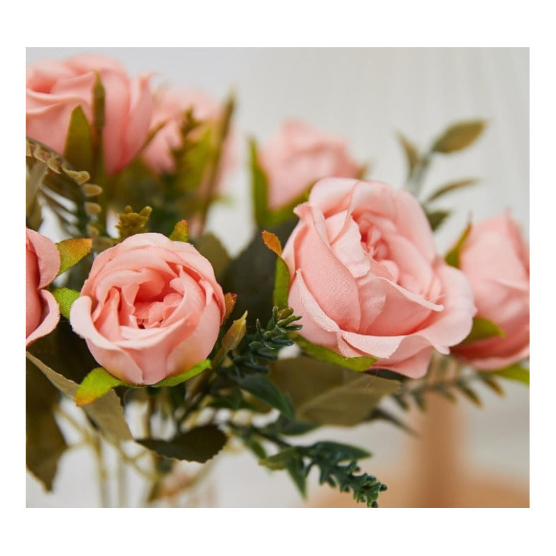 Rosas Peonias Artificiales Ramos Decoración Hogar Jarrones