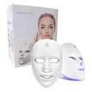 Máscara Facial Led 7 Colores Terapia Lumínica Rejuvenecedora