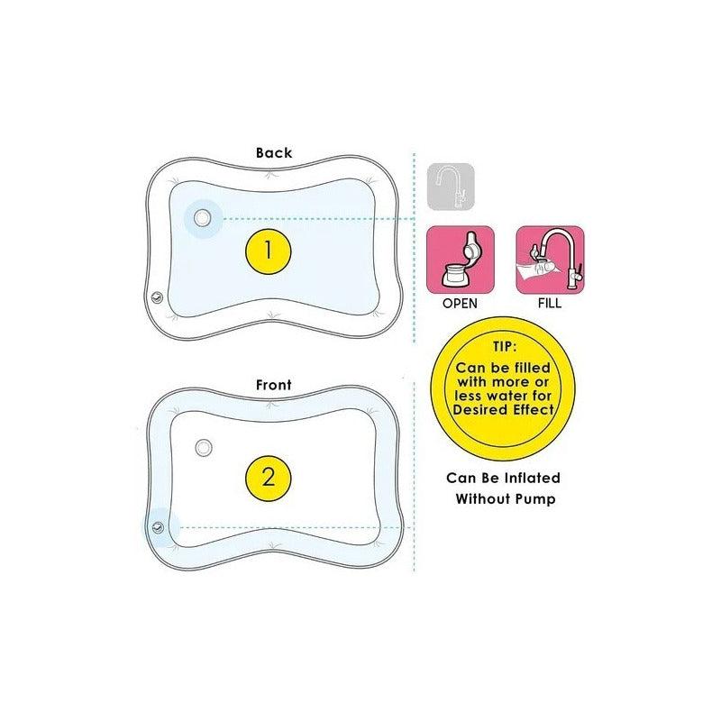 Alfombra De Agua Inflable Sensorial Para Bebe Cojin