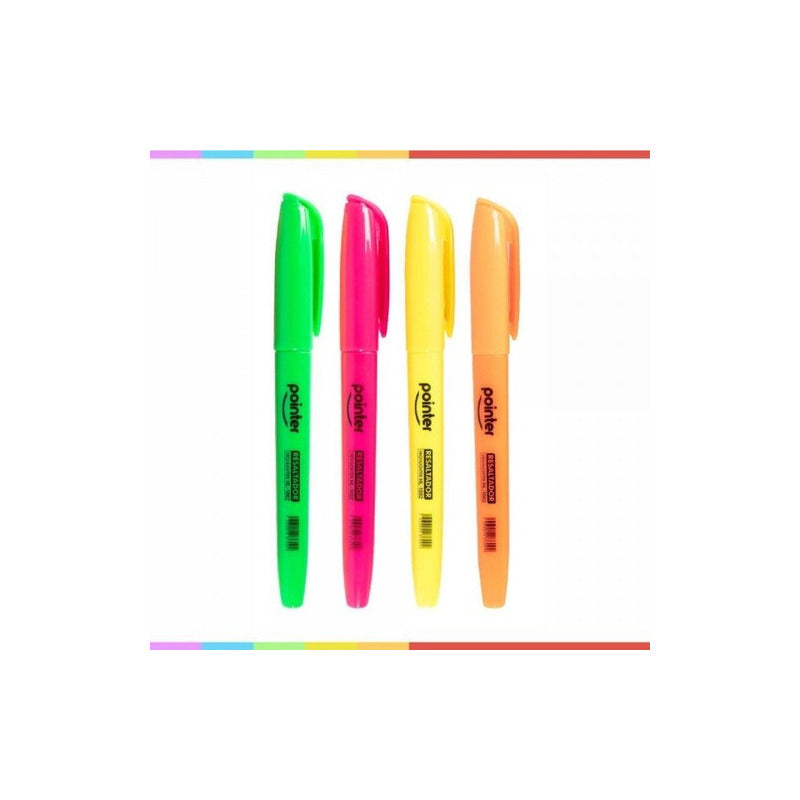Set 12 Destacadores Delgados Fluor Pointer