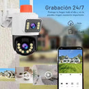 Cámara Seguridad Wifi Ptz Doble Cámara Audio Bidirecciona Negro