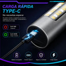 Linterna Portatil Theck Led Luz Blanca Roja Alcance 430m Blanco Negro