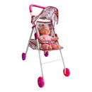 Coche Juguete Rosa Sm Plegable Metal Ruedas Luminosas Diseño Grande