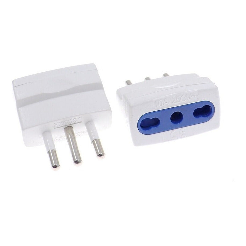 Adaptador Enchufe 10/16 Amper 250v Blanco