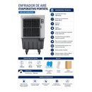Enfriador De Aire Theck 100l 480w Con Control Remoto Blanco
