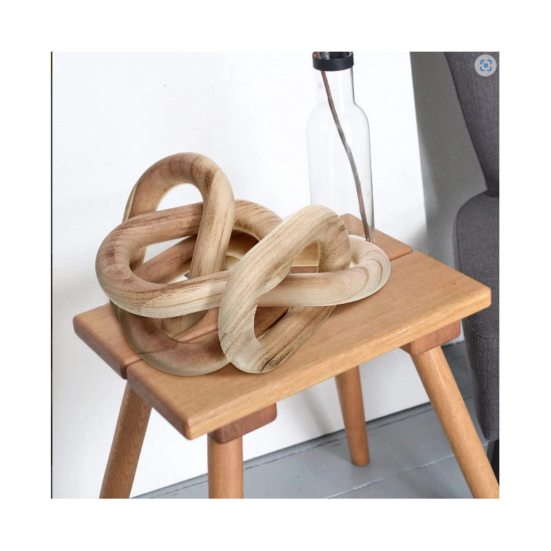 Cadena De Madera Figura Decorativa Hogar Eslabones De Madera