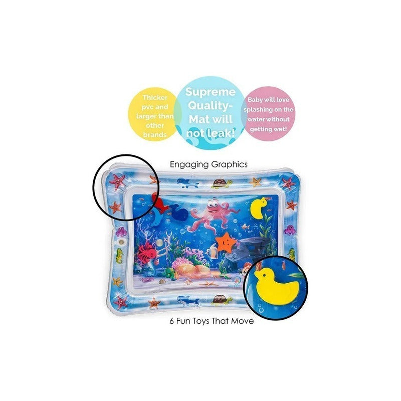 Alfombra De Agua Inflable Sensorial Para Bebe Cojin