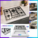 Encimera A Gas Theck 5 Quemadores Acero Inoxidable 70cm Plateado