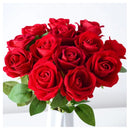 Pack De 12 Rosas Artificiales De Tela Para Decoración