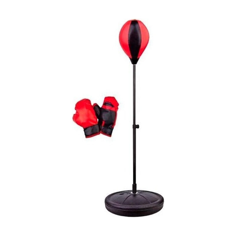 Set De Boxeo Puching Ball Niños Altura Ajustable