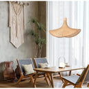 Lámpara Pantalla Colgante De Techo De Bambú Sombrero Ecodeco Marrón