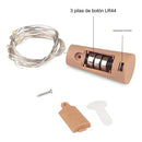 Pack 10 Luces Corcho Hada Alambre Micro Luz Led Calido Blanco