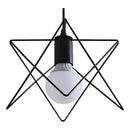 Lámpara Colgante Industrial Geométrica Metal Negra + Foco