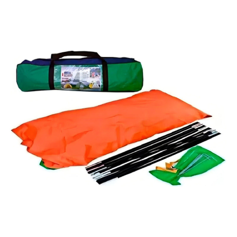 Carpa Para Acampar Glamping Armable Para 3 Personas 200x150 Color Verde