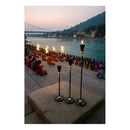 Set De 3 Porta Velas Candelabro Metálico Mónaco Negros Negro