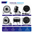 Mini Calefactor Electrico Theck 200w Portatil Bajo Consumo Negro
