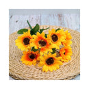 Girasoles Mini Artificiales Amarillos Plástico Eco & Deco 22 Unidades Amarillo