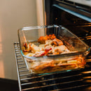 Bandeja Refractario De 1.6l Fuente De Vidrio Para Horno Transparente