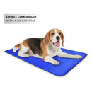 Manta Gel Frío Fría Para Mascotas Md:50x65 Cm Perro Gato Color Azul Azul Marino Rectangular