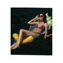 Flotador Inflable Hamaca Cama Flotante Frutas Piscina Juego Amarillo