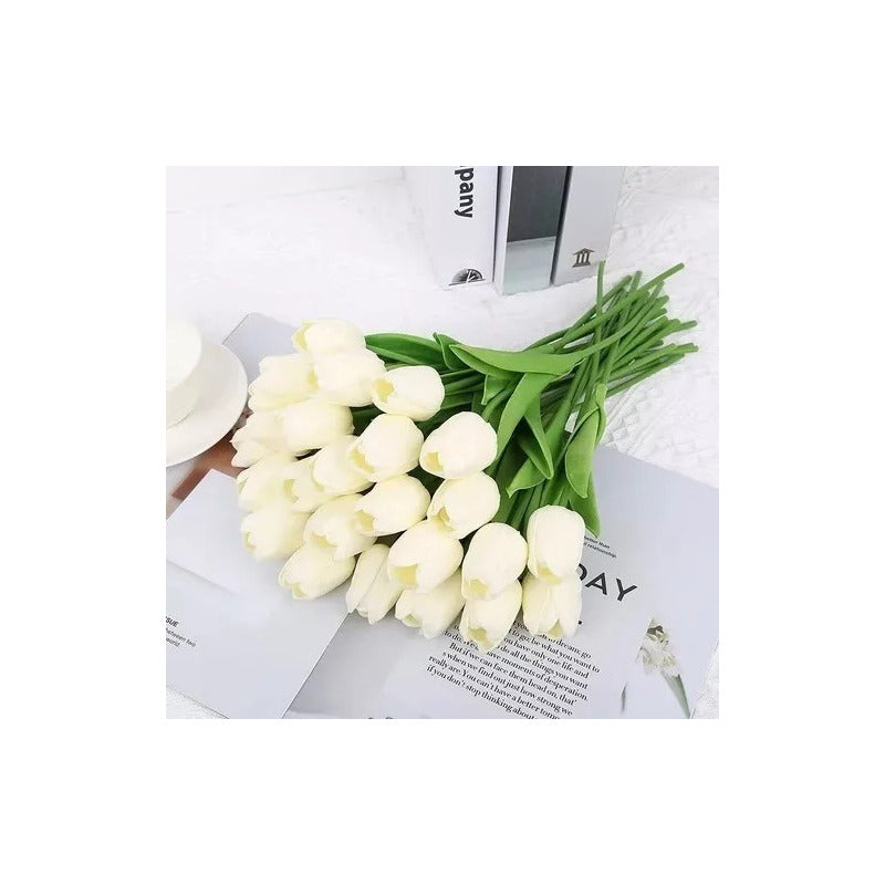 Ramos De Tulipanes Artificiales Flor Decoración Hogar